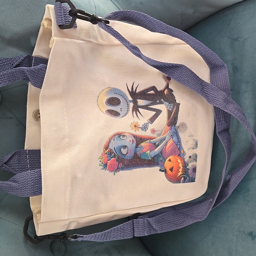 Jack Skellington Sally adjustable straps tote bag crossbody NWOT Nightmare Xmas